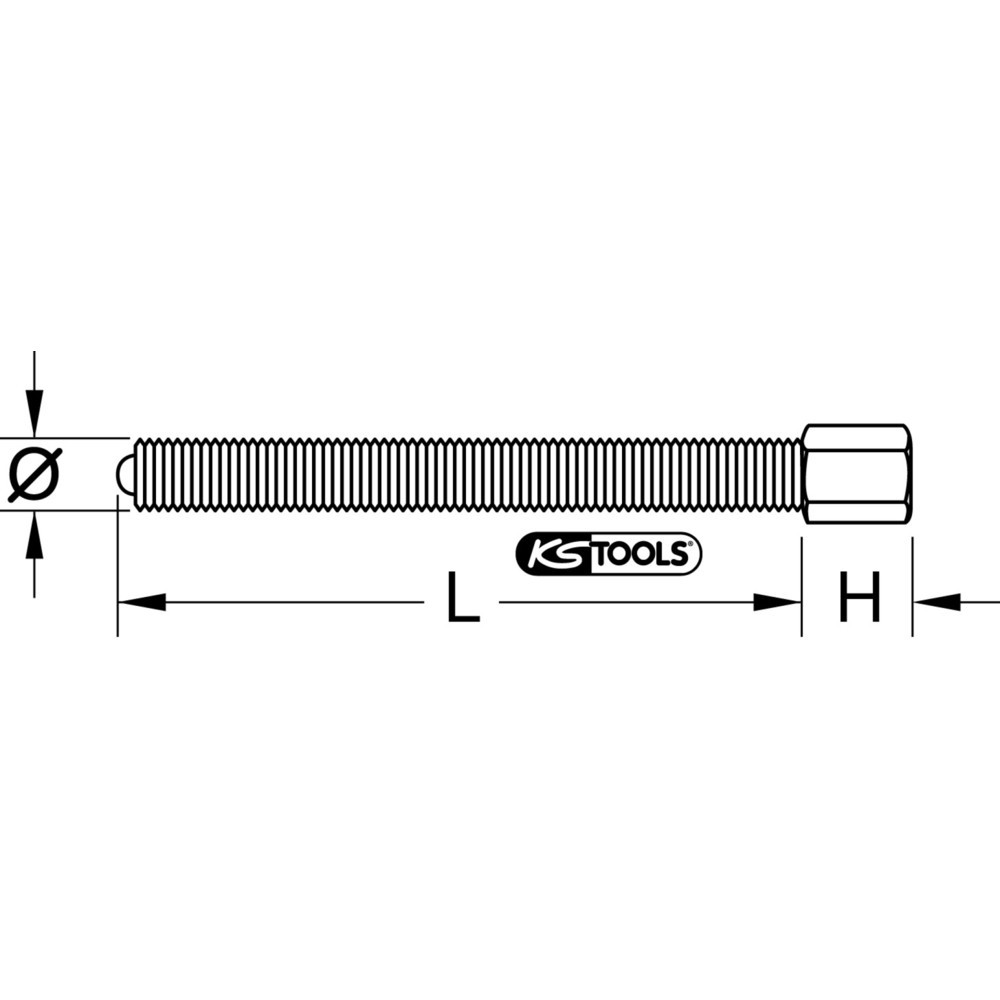 Produktabbildung Nr. 1: KS TOOLS Spindel, 17mm, M16x1,5x90mm