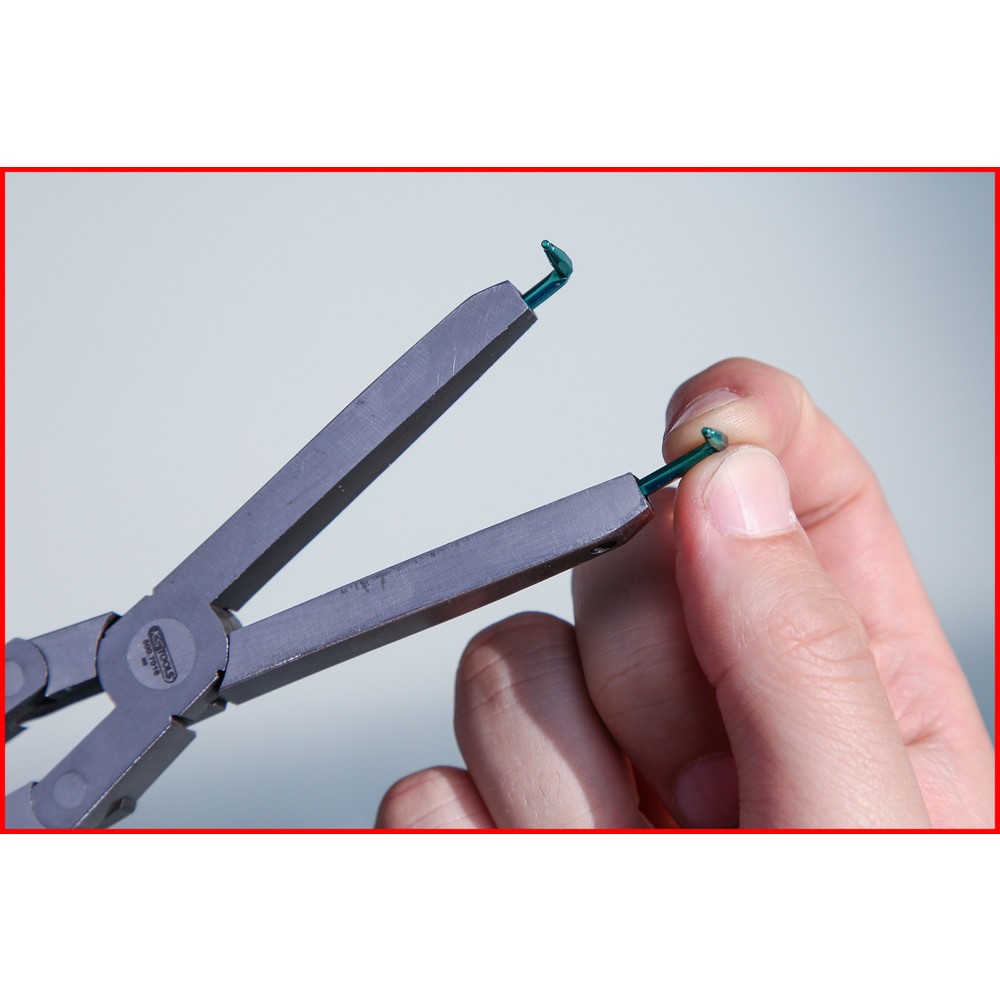 Produktabbildung Nr. 2: KS TOOLS Spitzenpaar für Doppelgelenk-Sicherungszangen, 1,3 mm, 90° abgewinkelt