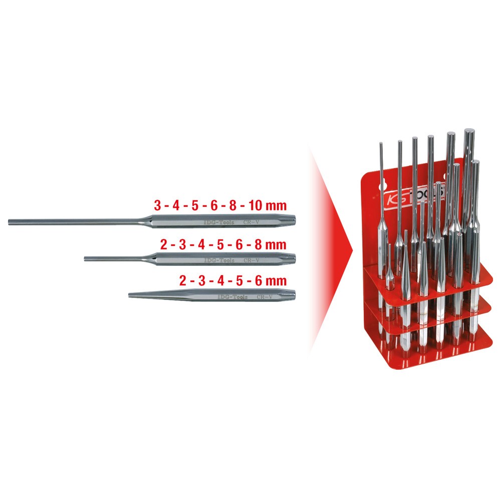 Produktabbildung Nr. 2: KS TOOLS Durchtreiber-Satz, 17-tlg