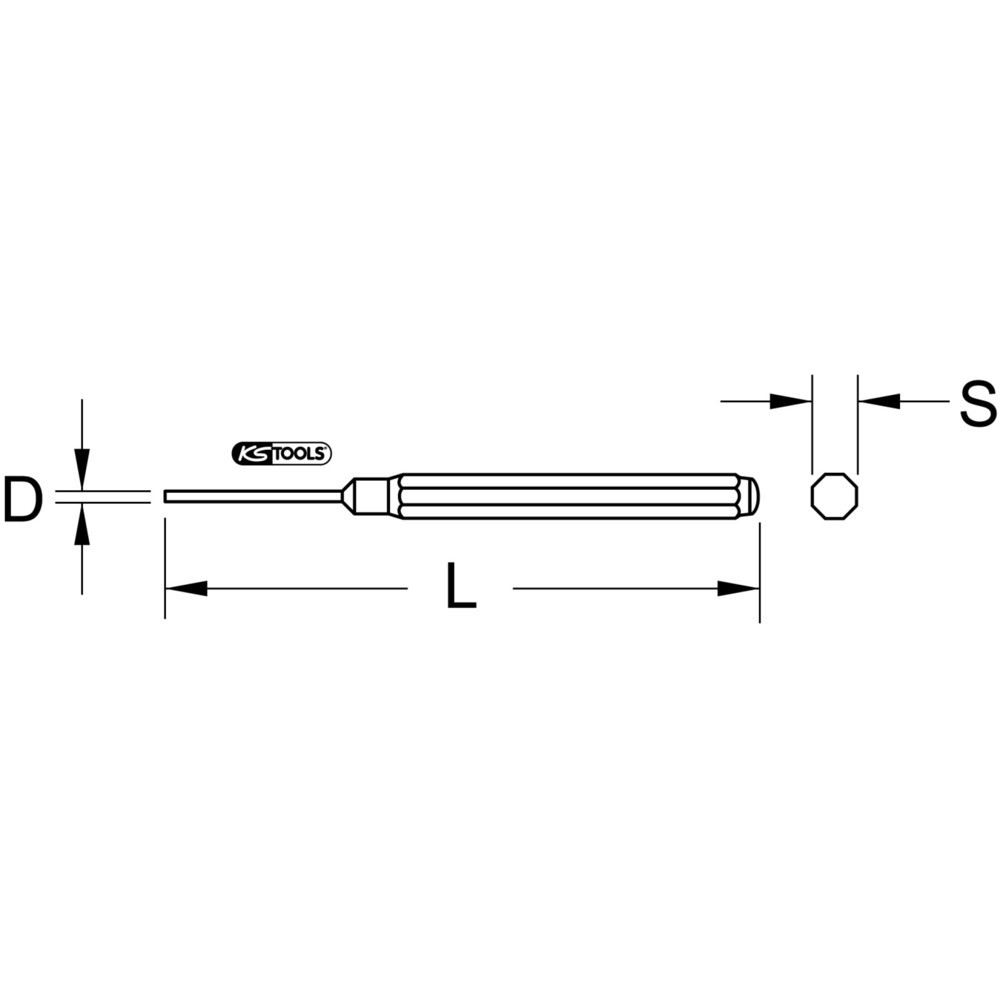 Produktabbildung Nr. 2: KS TOOLS Splintentreiber mit Führungshülse, Ø 1,8 mm