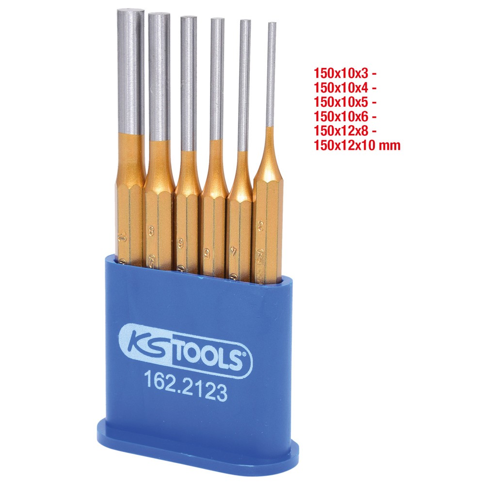 Produktabbildung Nr. 2: KS TOOLS Splintentreiber-Satz, 6-tlg  Ø3-4-5-6-8-10mm