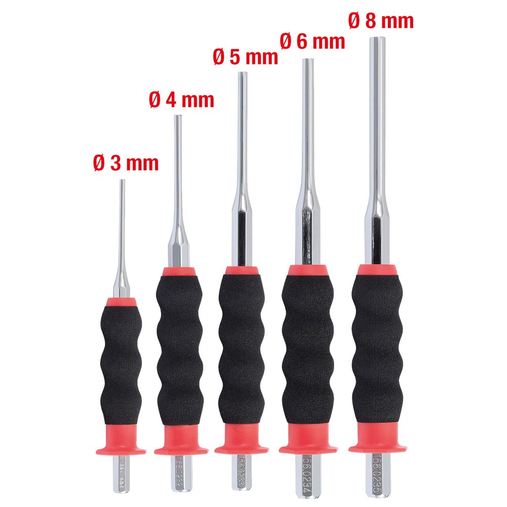 Produktabbildung Nr. 2: KS TOOLS Durchtreiber-Satz, CrMo, 5-tlg zylindrisch