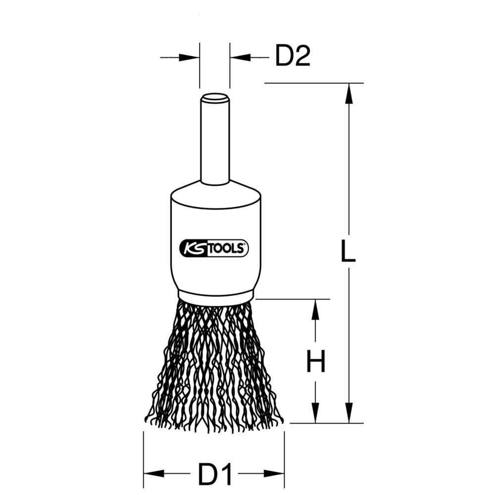 Produktabbildung Nr. 2: KS TOOLS Stahldraht Pinselbürste 0,3mm, Ø 25mm
