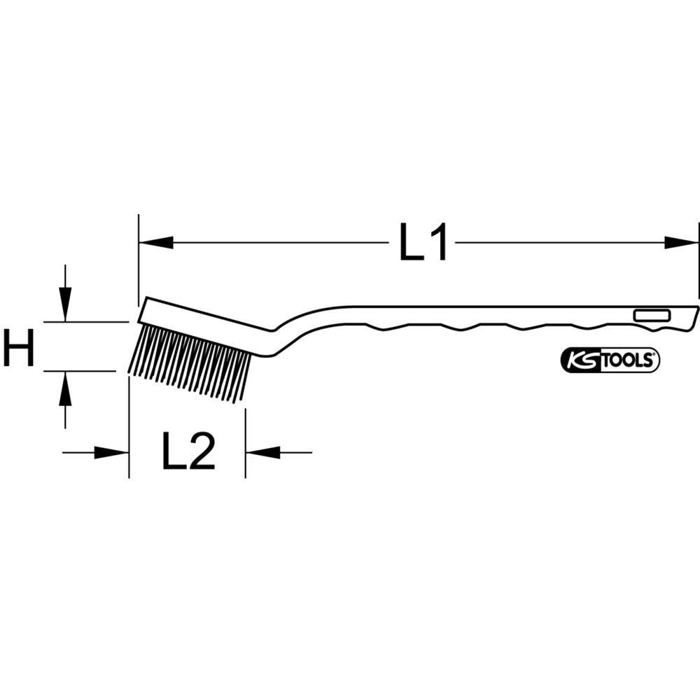 Produktabbildung Nr. 5: KS TOOLS Stahldraht Zündkerzen-Drahtbürste-2-reihig, 170mm