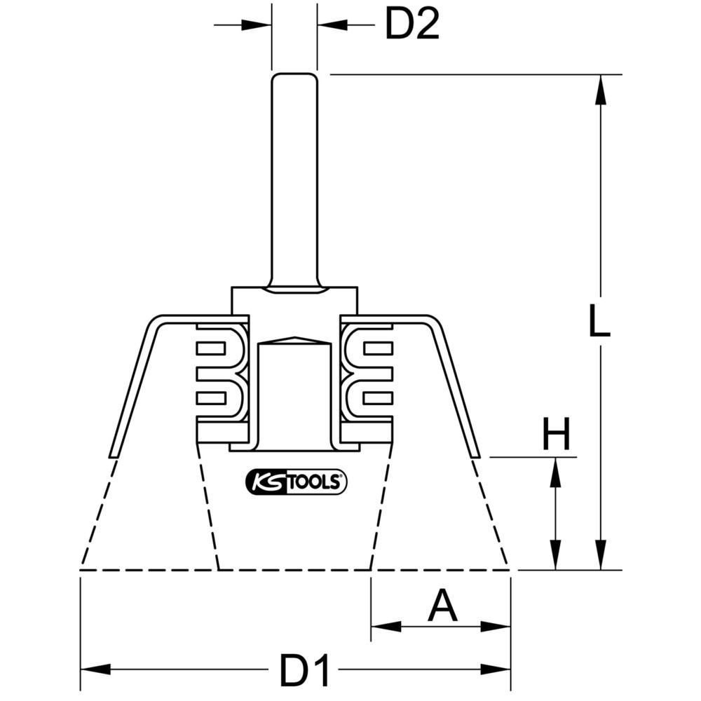 Produktabbildung Nr. 2: KS TOOLS Rostfreie Drahttopfbürste 0,3mm, Ø 38mm