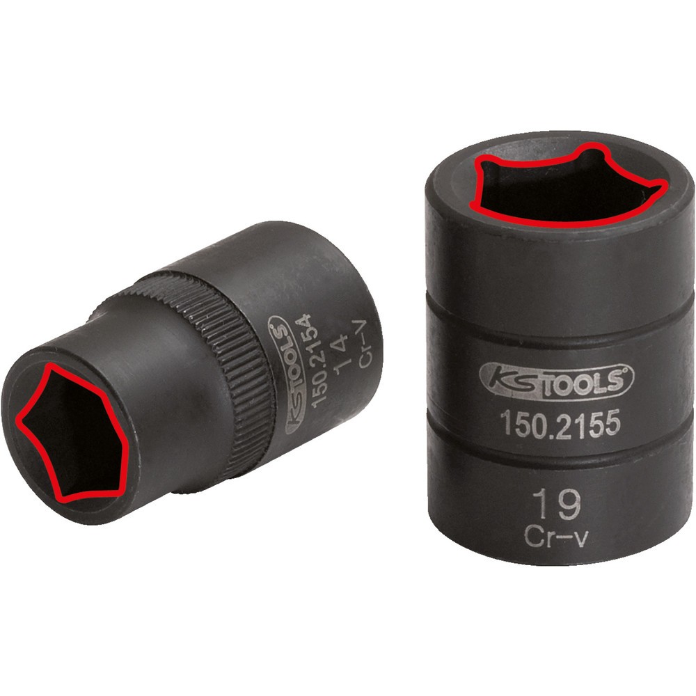 Produktabbildung: KS TOOLS 1/2" Bremssattel Stecknuss 5-kant, 14mm