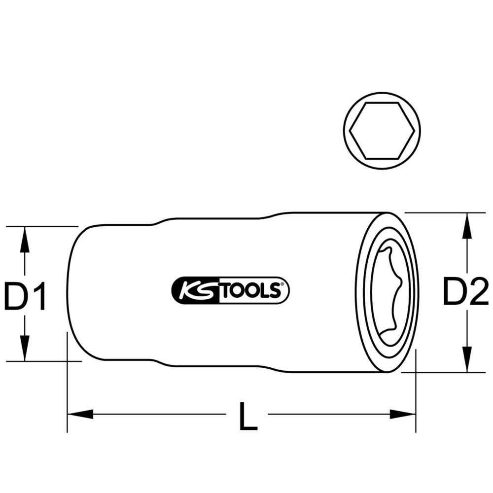 Produktabbildung Nr. 5: KS TOOLS 1/2" Stecknuss mit Schutzisolierung, 12mm