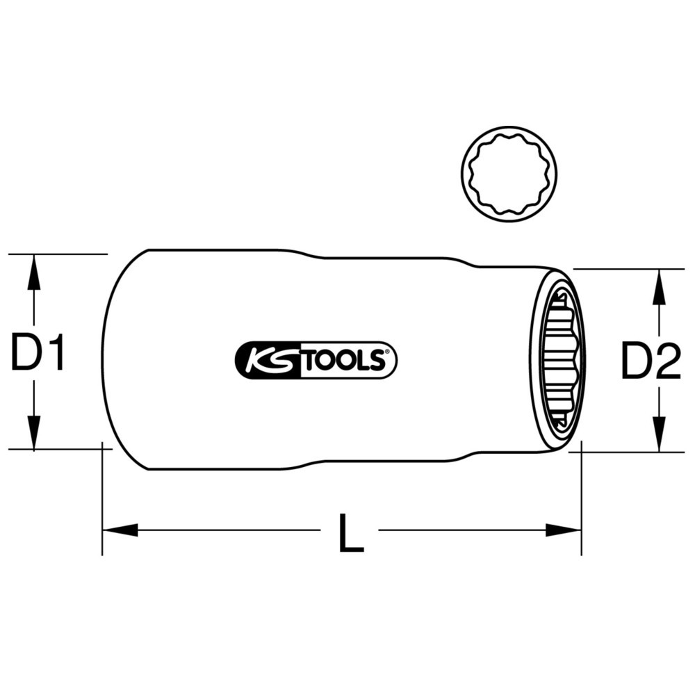 Produktabbildung Nr. 1: KS TOOLS 3/8" Isolierte Stecknuss, 6mm