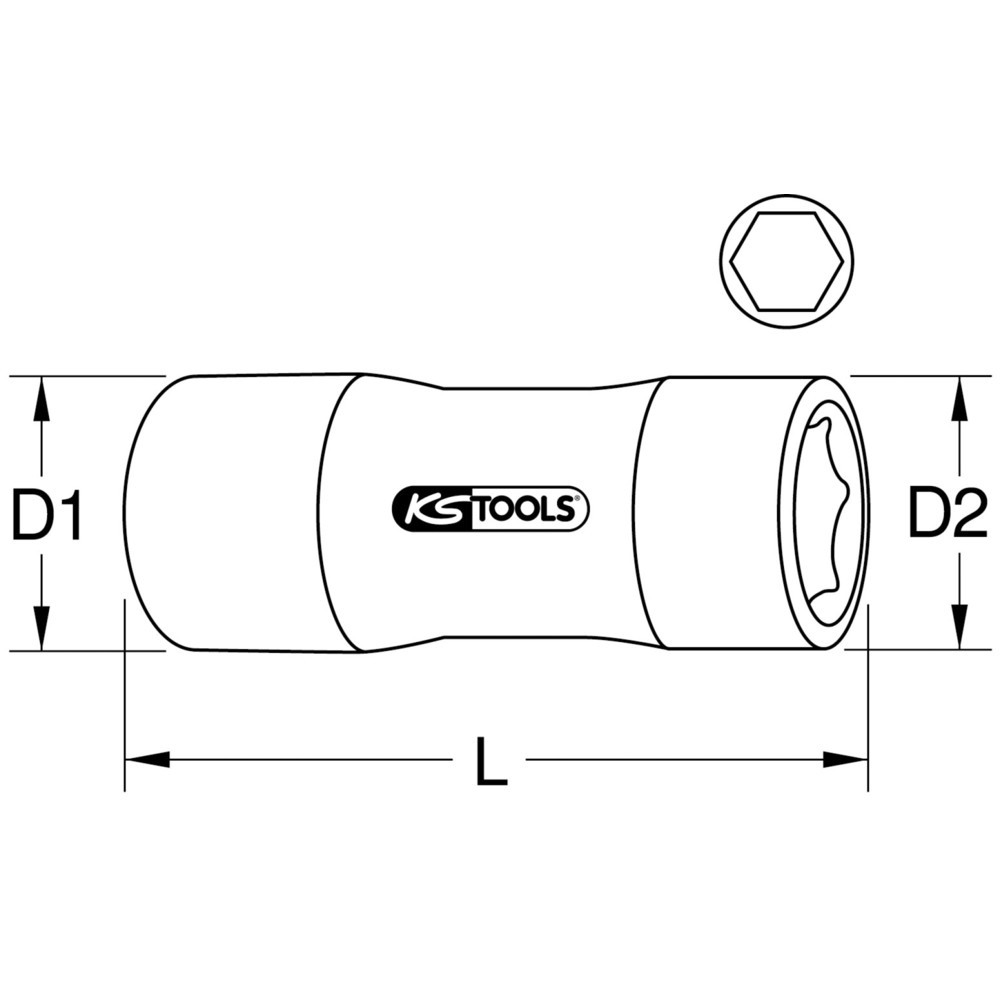 KS TOOLS 1/4" Stecknuss mit Schutzisolierung, 13mm, lang Produktabbildung: KS TOOLS 1/4" Stecknuss mit Schutzisolierung, 13mm, lang