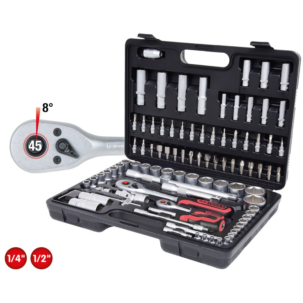 Produktabbildung: KS TOOLS 1/4"+1/2" Steckschlüssel-Satz, 96-tlg