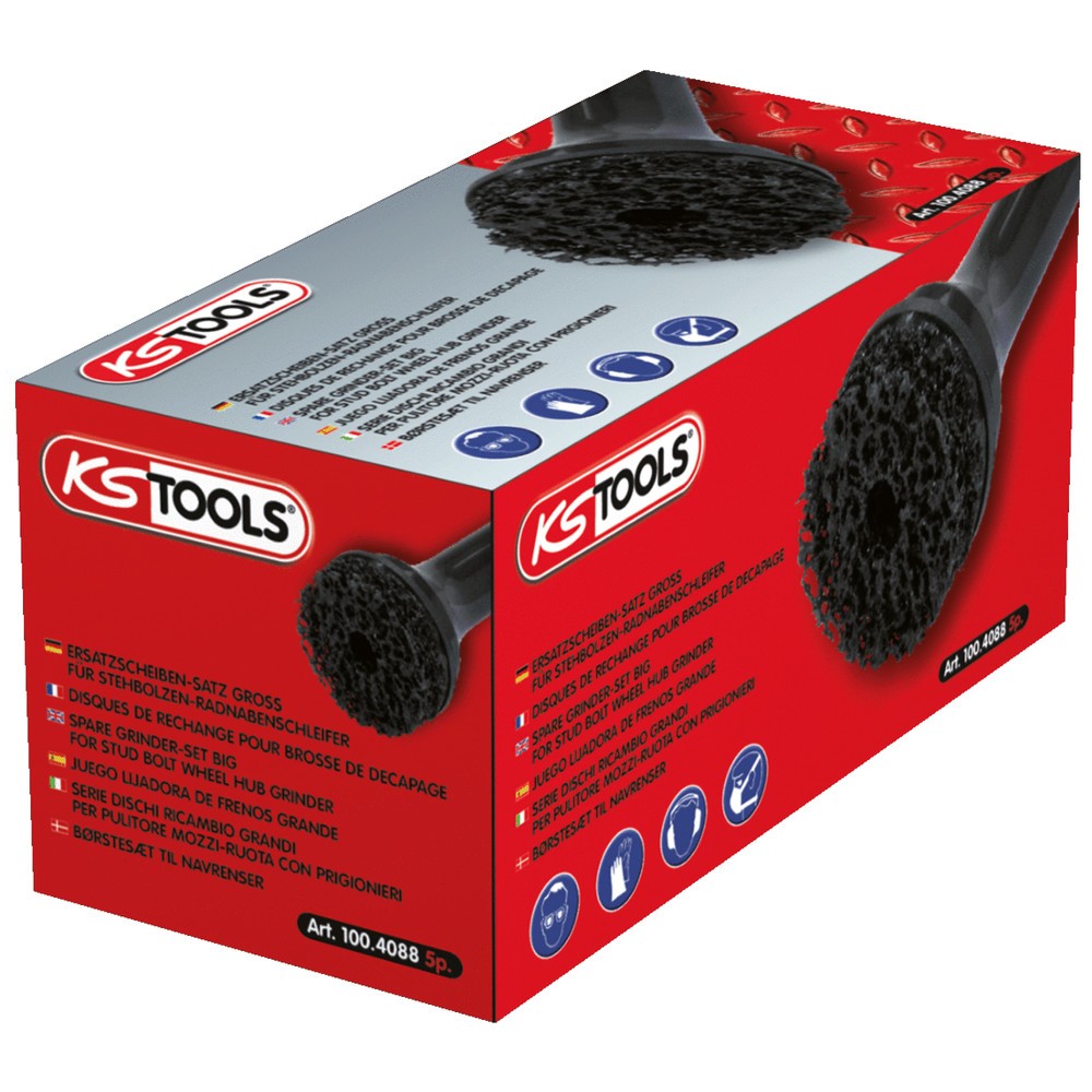 Produktabbildung Nr. 3: KS TOOLS Stehbolzen-Radnabenschleifer Ersatzscheiben-Satz Ø 40 mm, 5-tlg