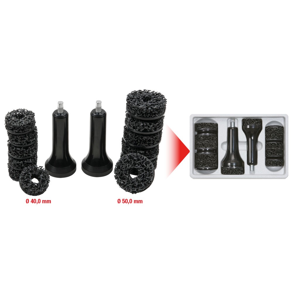 Produktabbildung Nr. 5: KS TOOLS Stehbolzen-Radnabenschleifer-Satz, Ø 40 / 50 mm, 14-tlg