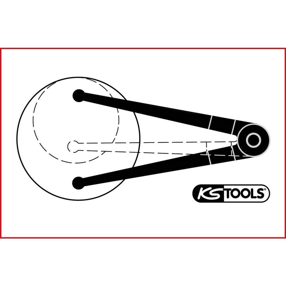 Produktabbildung: KS TOOLS Stirnlochschlüssel Ø 14 - 100 mm mit Zapfendurchmesser 5,0 mm