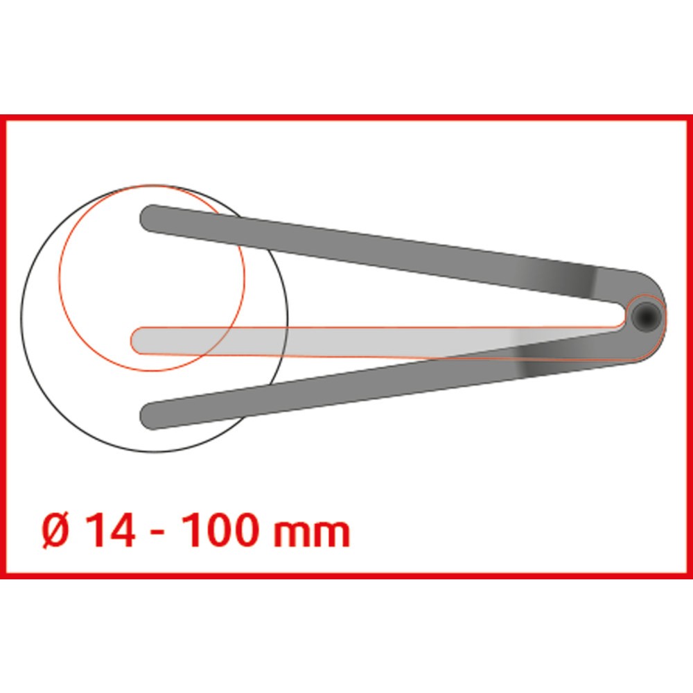 Produktabbildung Nr. 2: KS TOOLS Stirnlochschlüssel Ø 14 - 100 mm mit Zapfendurchmesser 5,0 mm