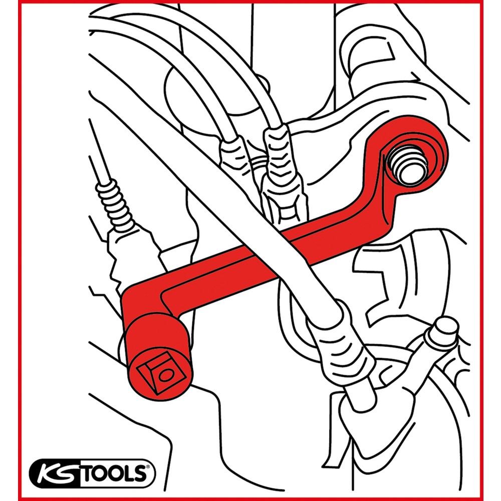 Produktabbildung Nr. 3: KS TOOLS 1/2" Sturzeinstellschlüssel, 21 mm