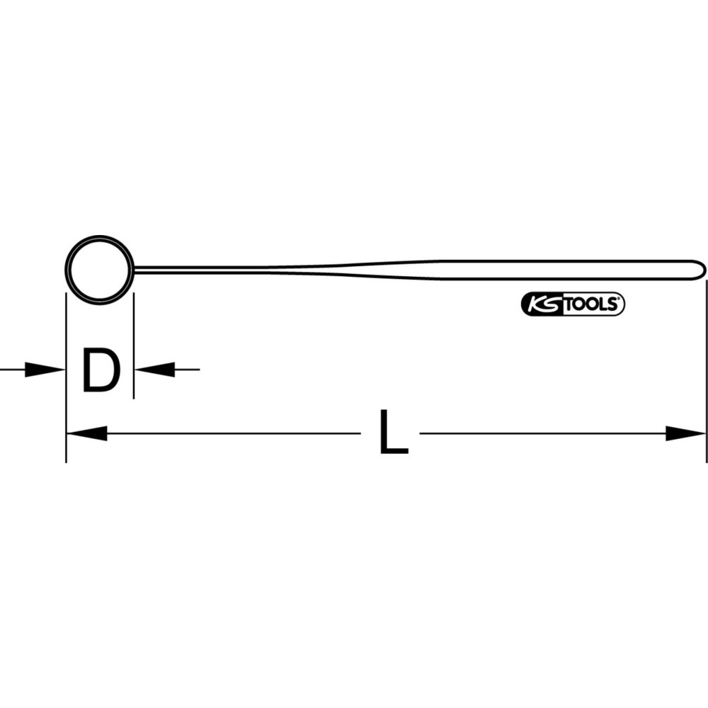 Produktabbildung Nr. 1: KS TOOLS Suchspiegel mit Schutzisolierung, 54 mm, 4-fache Vergrößerung