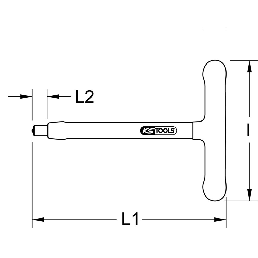 Produktabbildung Nr. 3: KS TOOLS 1/2" T-Griff-Aufsteckschlüssel mit Schutzisolierung