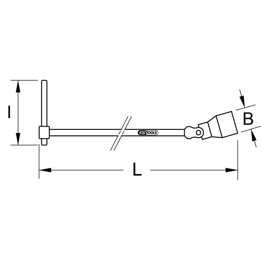 Produktabbildung Nr. 9: KS TOOLS T-Griff Gelenkschlüssel, XL, 14mm