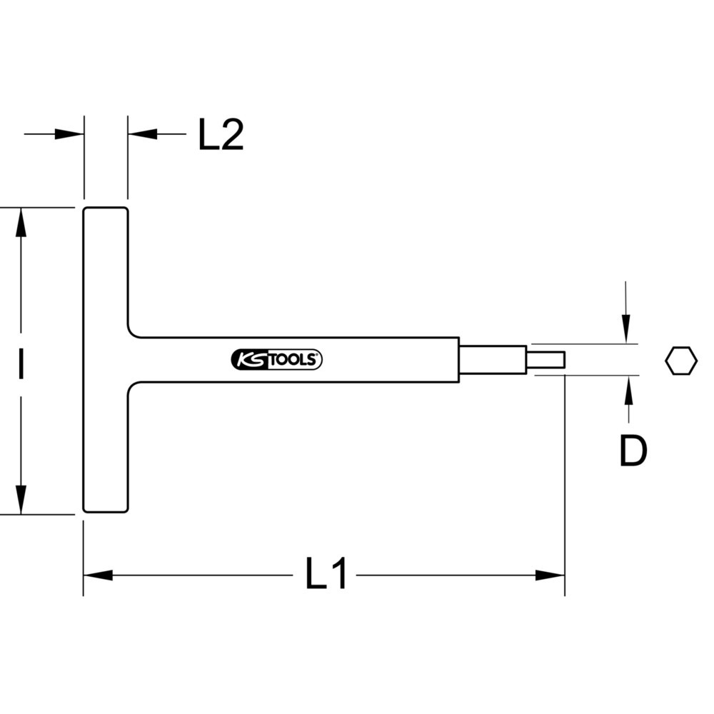 Produktabbildung Nr. 4: KS TOOLS T-Griff-Innensechskant-Stiftschlüssel mit Schutzisolierung, 5x120mm