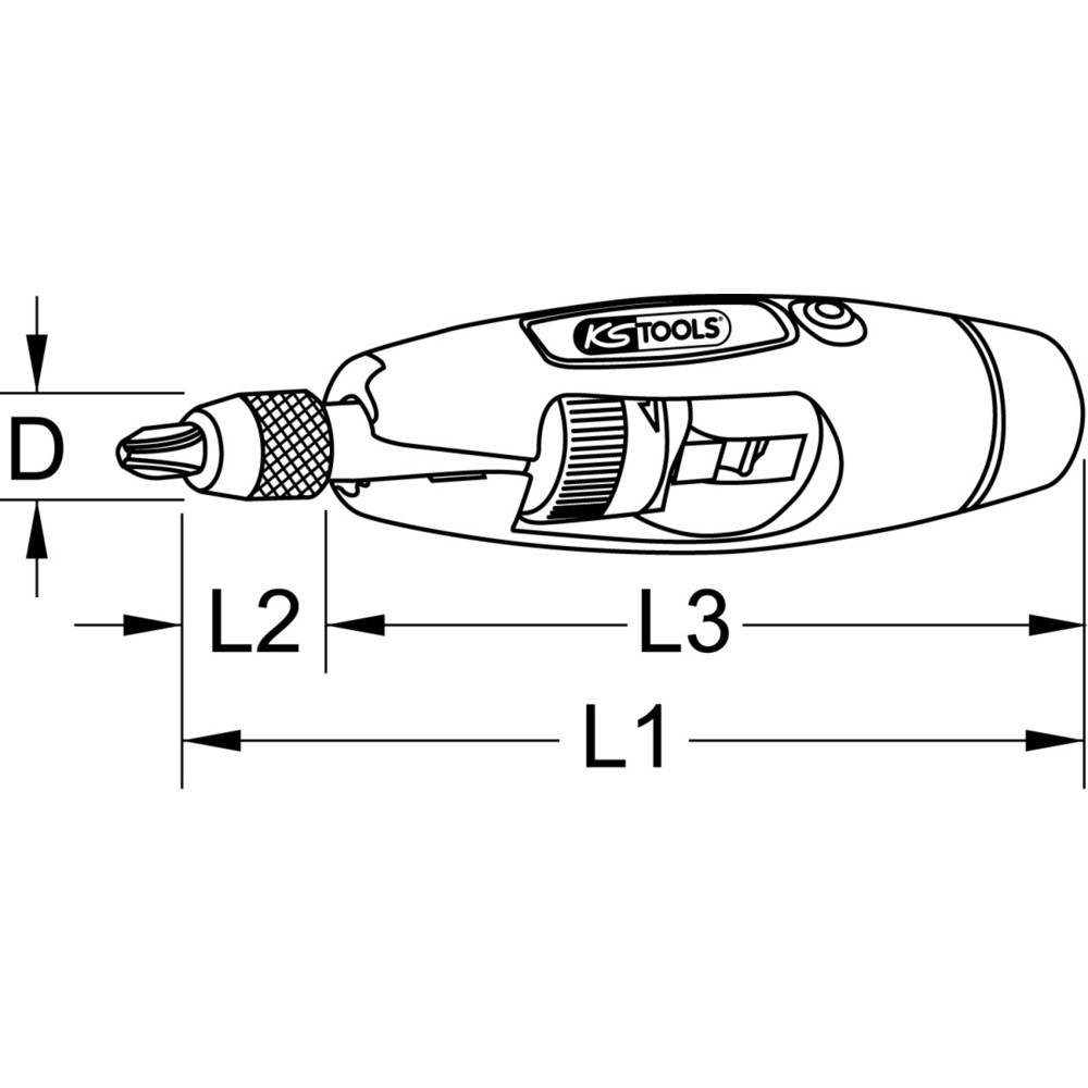 Produktabbildung Nr. 10: KS TOOLS 1/4" T-Griff Ratschen-Bit-Schraubendreher, 7-tlg