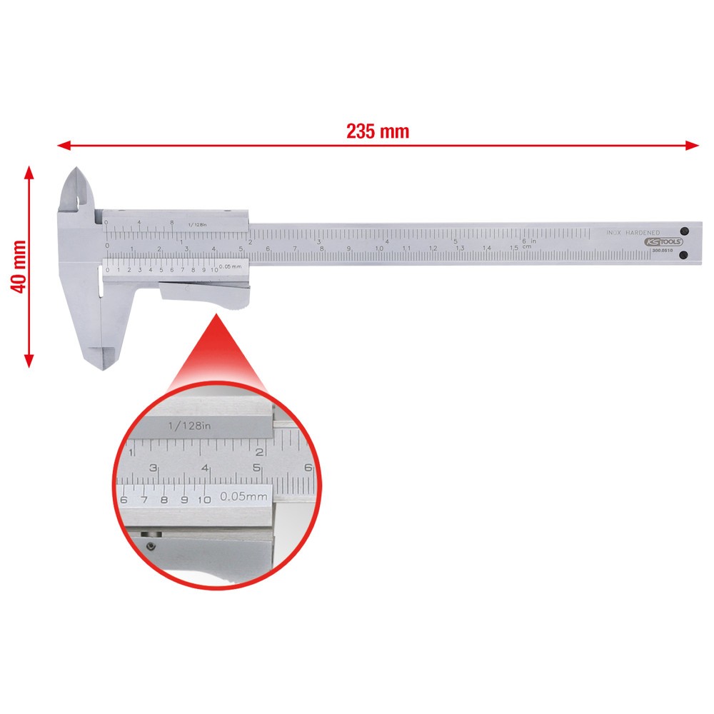 Produktabbildung Nr. 2: KS TOOLS Taschen-Messschieber 0-150mm, 235mm