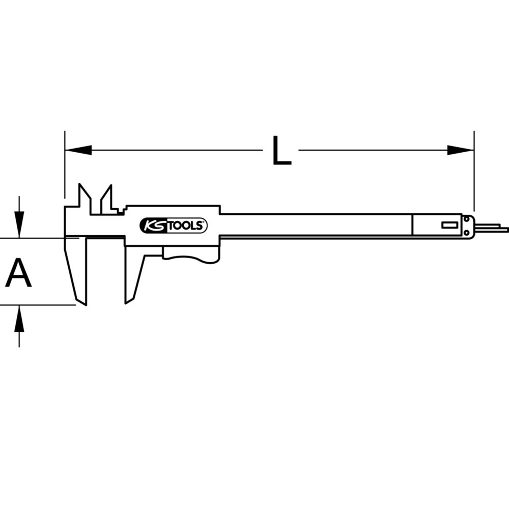Produktabbildung Nr. 8: KS TOOLS Taschen-Messschieber 0-150mm, 235mm