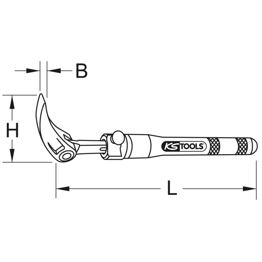 Produktabbildung Nr. 6: KS TOOLS Teleskop Gelenk-Rollkopf-Hebeleisen, 325-460mm