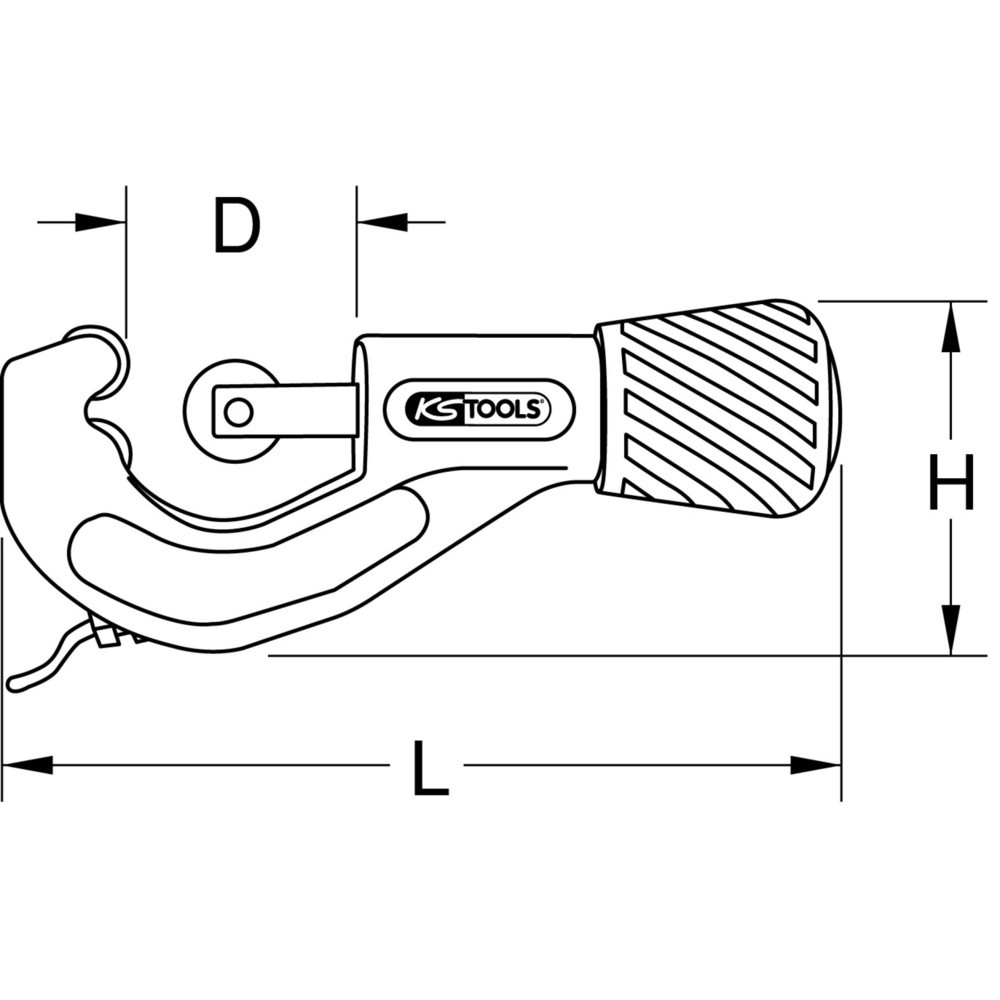 Produktabbildung: KS TOOLS Teleskop-Rohrabschneider für Edelstahl (Inox) Rohre, 3-38mm