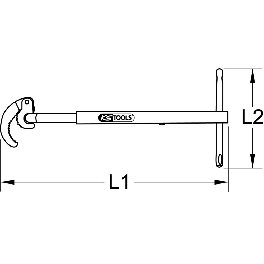 Produktabbildung Nr. 3: KS TOOLS Teleskop-Standhahn-Mutternschlüssel, Ø 32-63mm