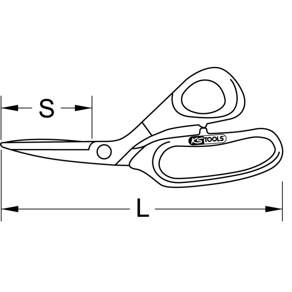 Produktabbildung: KS TOOLS Teppichschere, 230mm