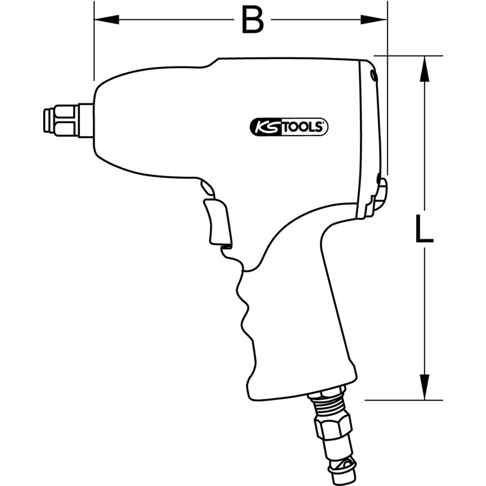 Produktabbildung Nr. 1: KS TOOLS 3/4" THE DEVIL Hochleistungs-Druckluft-Schlagschrauber, 2000Nm