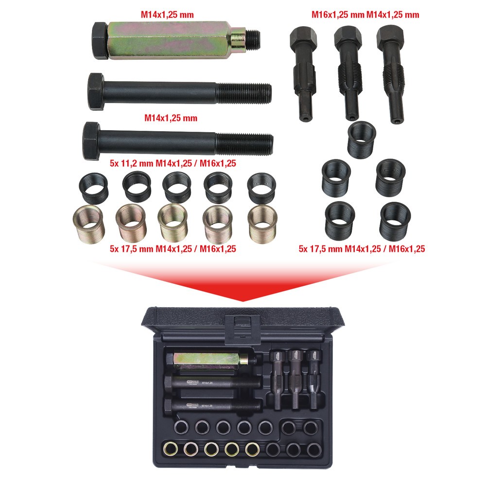 Produktabbildung Nr. 6: KS TOOLS THREADfix Reparatur-Satz M14x1,25 f.Zündkerzen,21-tlg
