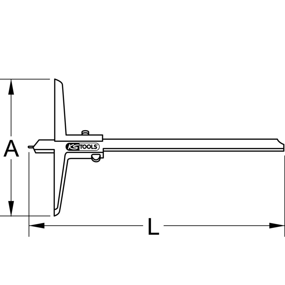 Produktabbildung Nr. 3: KS TOOLS Tiefenmessschieber mit Messstift, 0-80mm