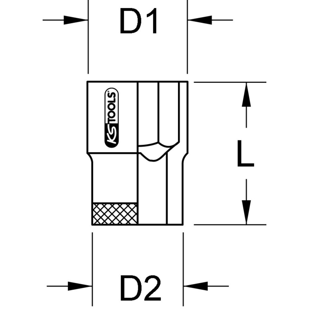 KS TOOLS 3/8" TITANplus Sechskant-Stecknuss, 13mm Produktabbildung: KS TOOLS 3/8" TITANplus Sechskant-Stecknuss, 13mm