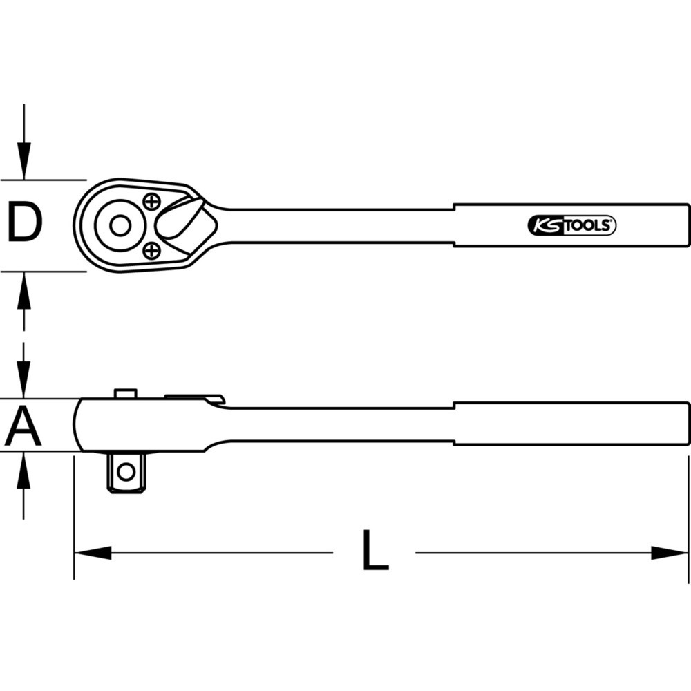 Produktabbildung: KS TOOLS 3/8" TITANplus Umschaltknarre, 30 Zahn