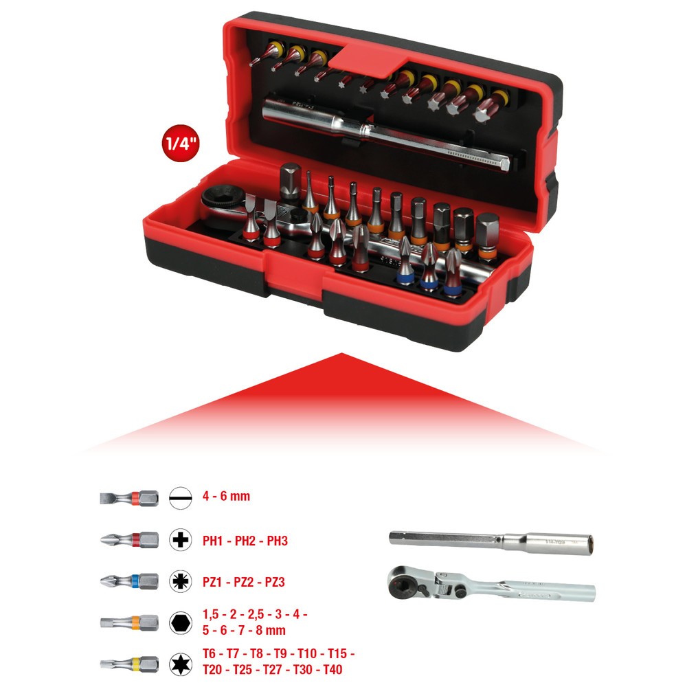 Produktabbildung: KS TOOLS 1/4" Bit-Satz, 31-tlg