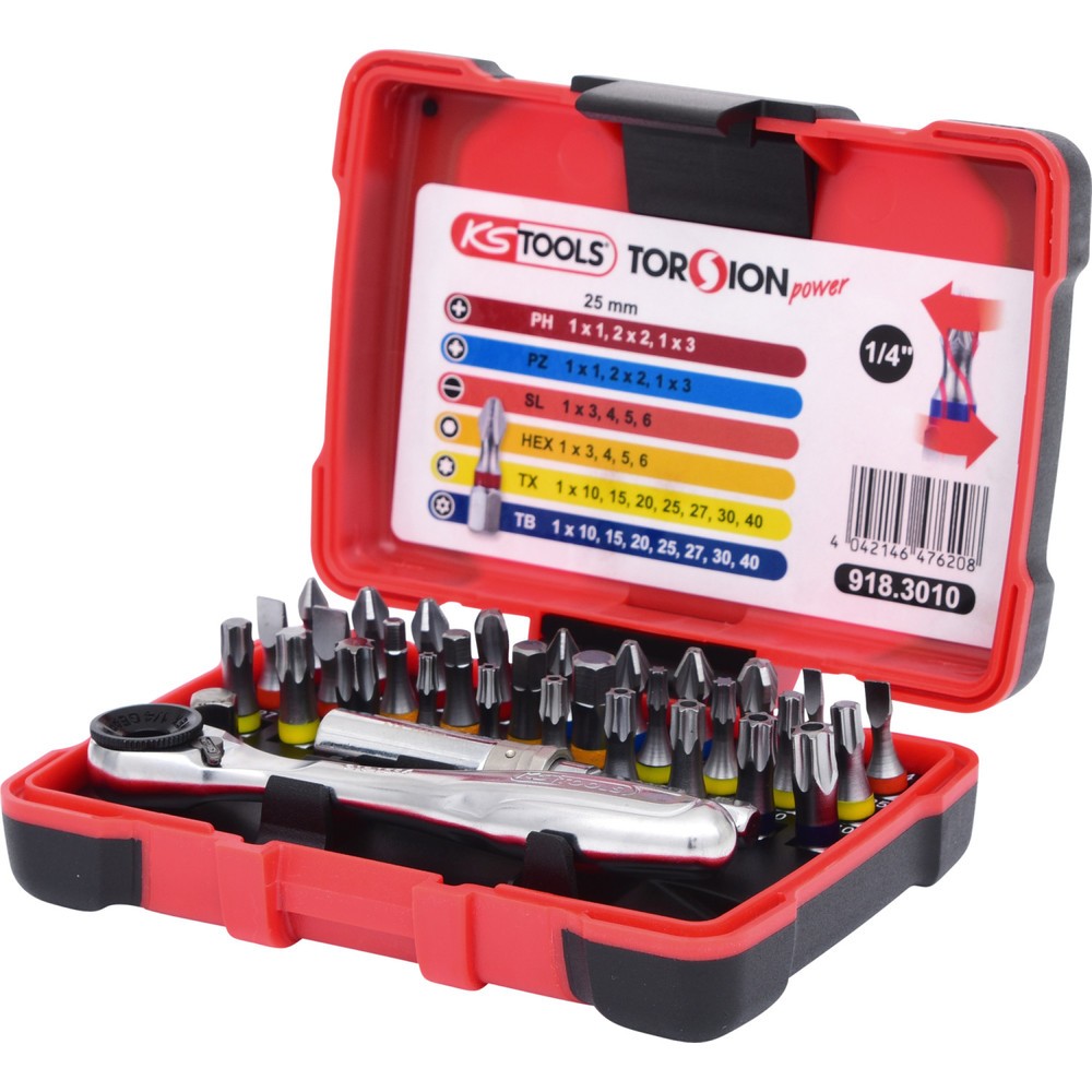 Produktabbildung: KS TOOLS 1/4" TORSIONpower Bit-Box, 32-tlg