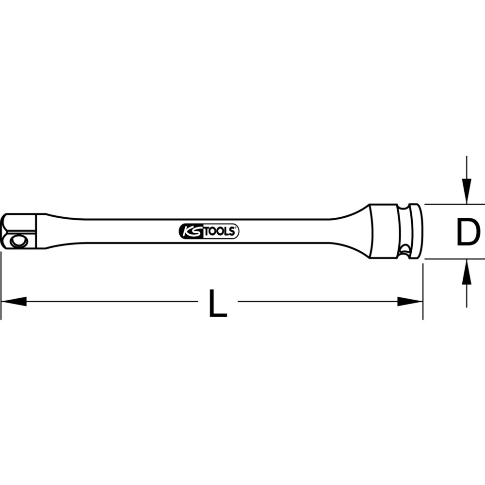 Produktabbildung Nr. 10: KS TOOLS 1/2" Kraft-Torsions-Verlängerung, 110Nm