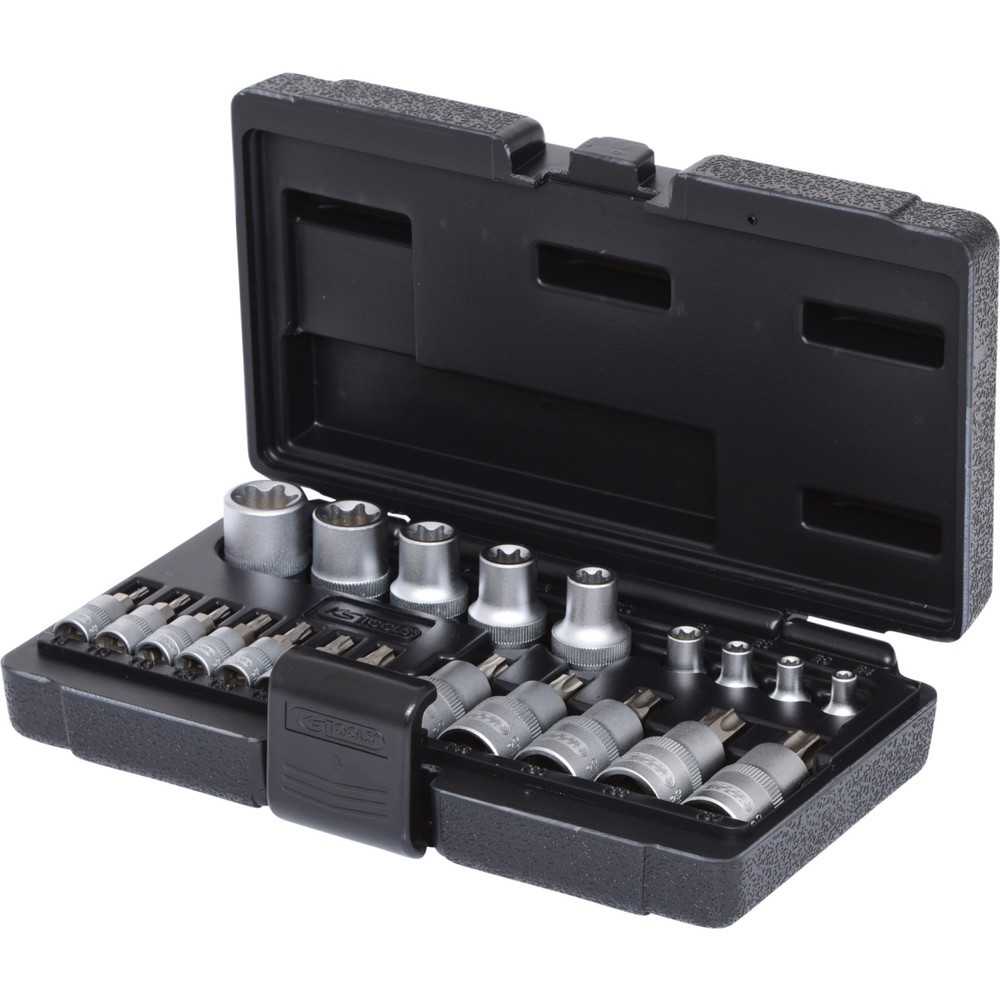 Produktabbildung: KS TOOLS 1/4"+1/2" Torx-Steckschlüssel-Satz, 21-tlg
