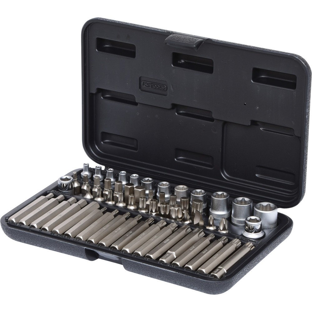 Produktabbildung Nr. 1: KS TOOLS 1/4"+3/8"+1/2" Torx-Steckschlüssel- und Bit-Satz, 57-tlg