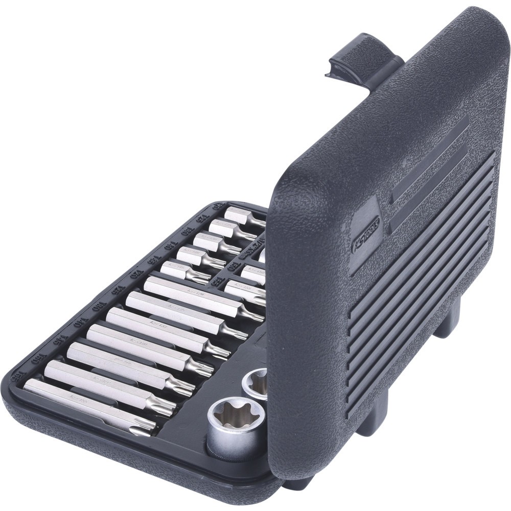 Produktabbildung Nr. 2: KS TOOLS Torx-Steckschlüssel- und Bit-Satz, 30-tlg Bits mit Bohrung