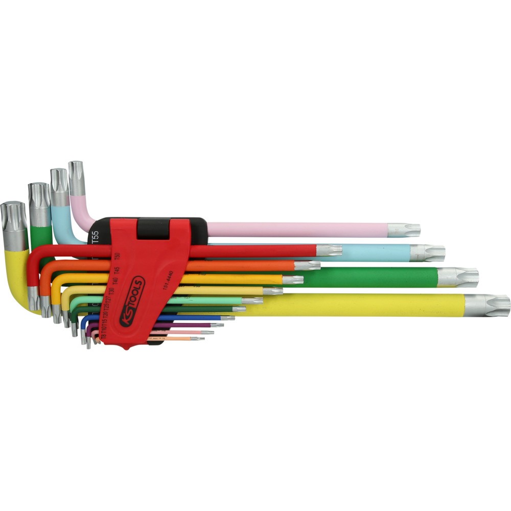 Produktabbildung Nr. 3: KS TOOLS Torx-Winkelstiftschlüssel-Satz, extra lang, 14-tlg