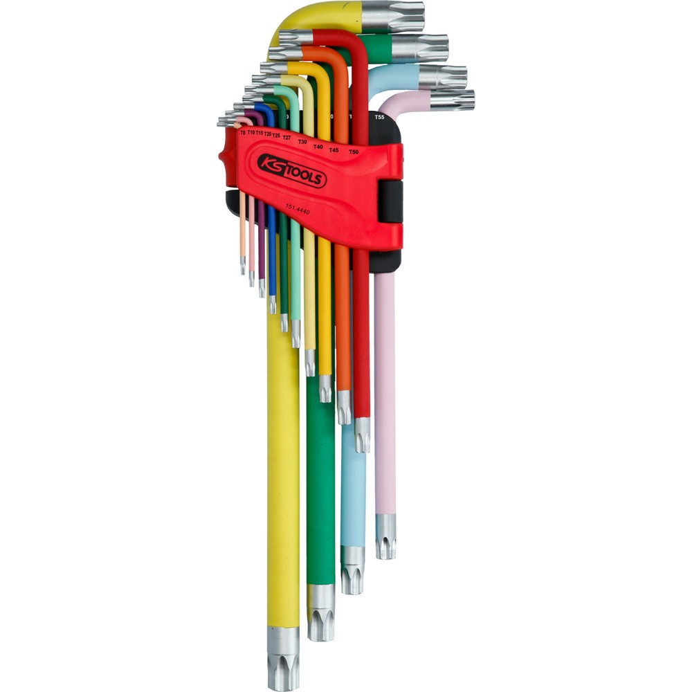 Produktabbildung Nr. 4: KS TOOLS Torx-Winkelstiftschlüssel-Satz, extra lang, 14-tlg