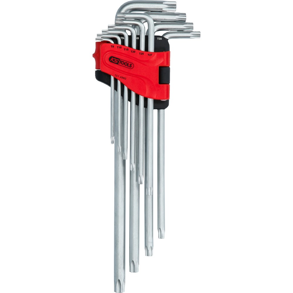 Produktabbildung Nr. 4: KS TOOLS Torx-Winkelstiftschlüssel-Satz, extra lang, 10-tlg