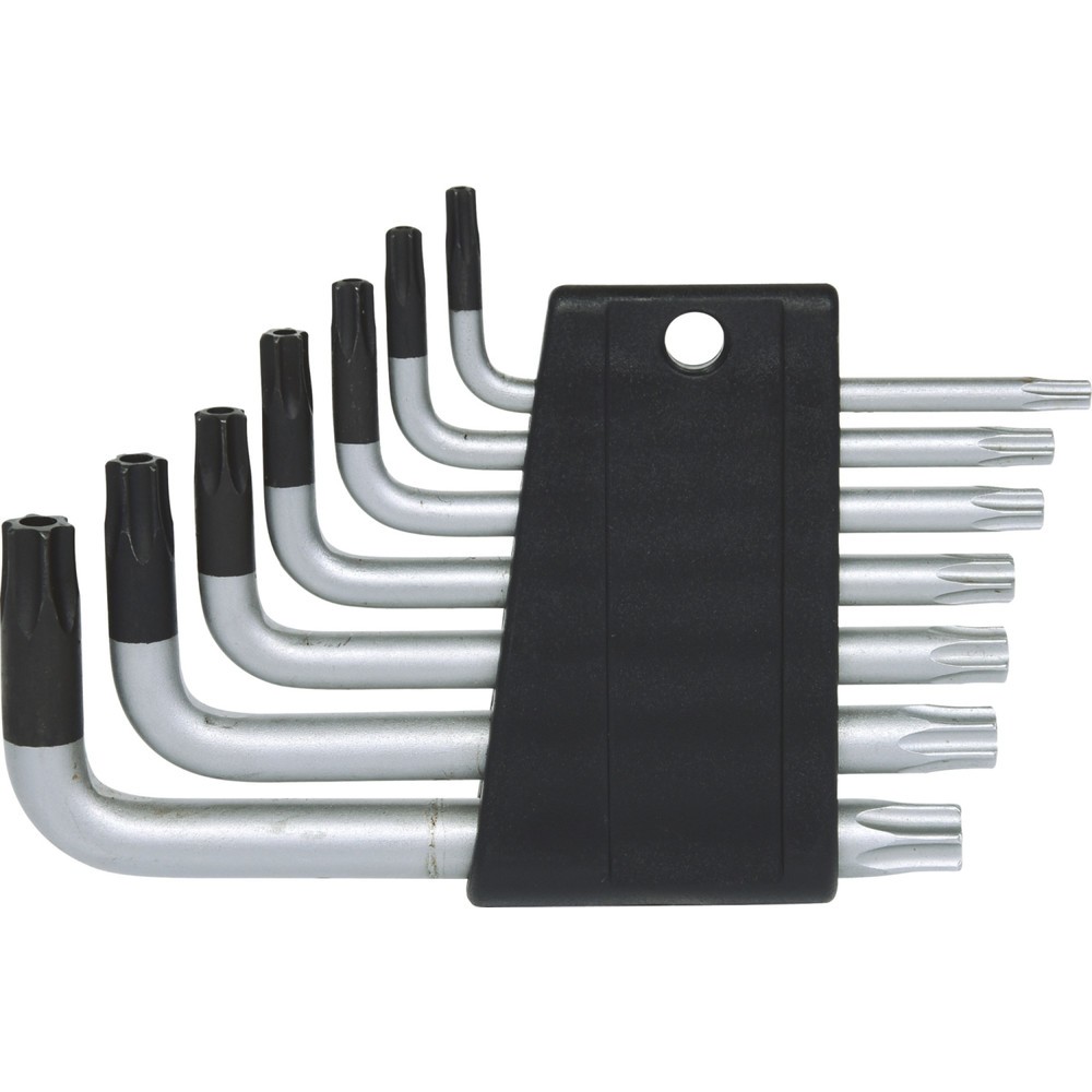 Produktabbildung: KS TOOLS Torx-Winkelstiftschlüssel-Satz mit Bohrung, kurz, 7-tlgTB10-TB40
