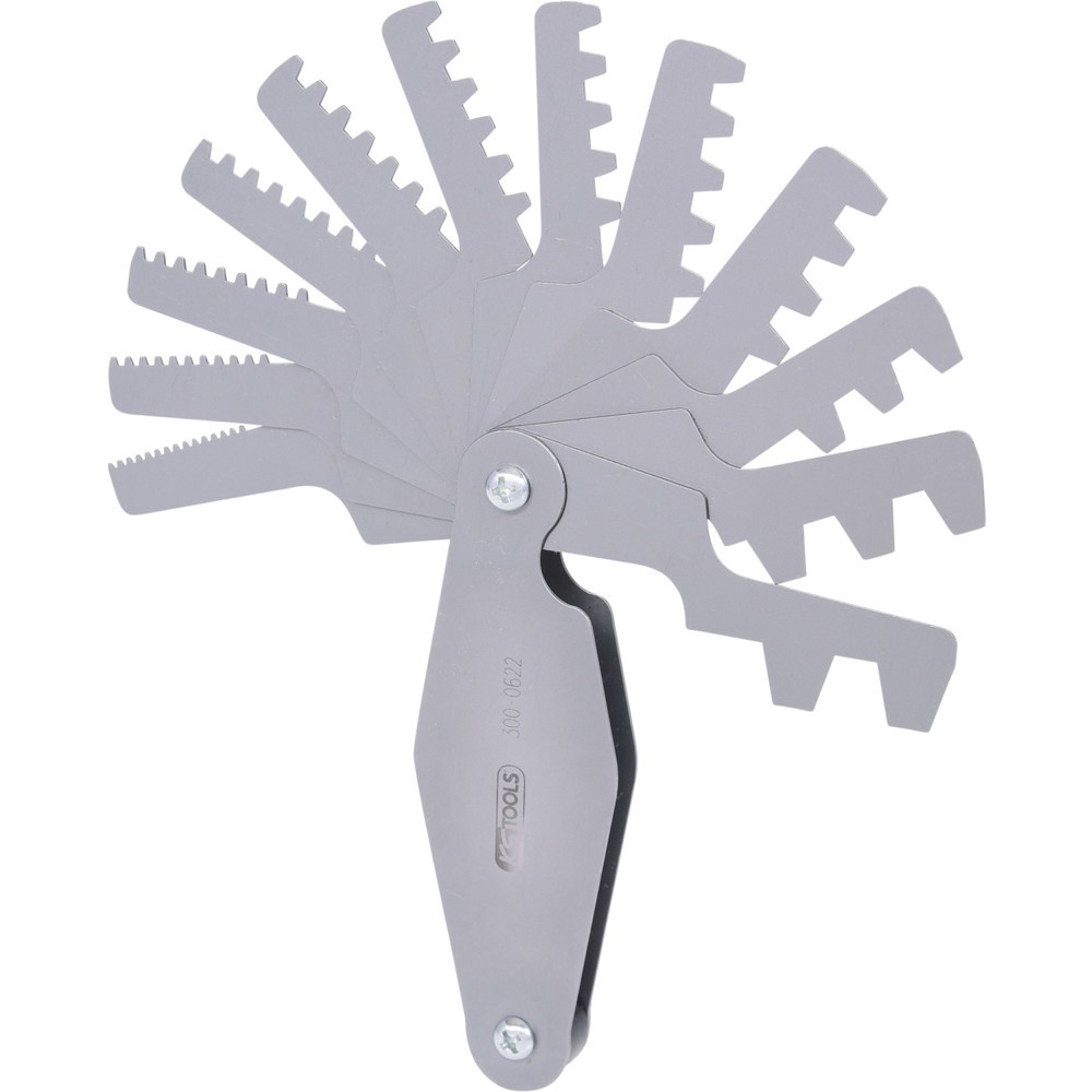 Produktabbildung: KS TOOLS Trapez-Gewindestahllehre, für 30° Gewinde, 2-12mm