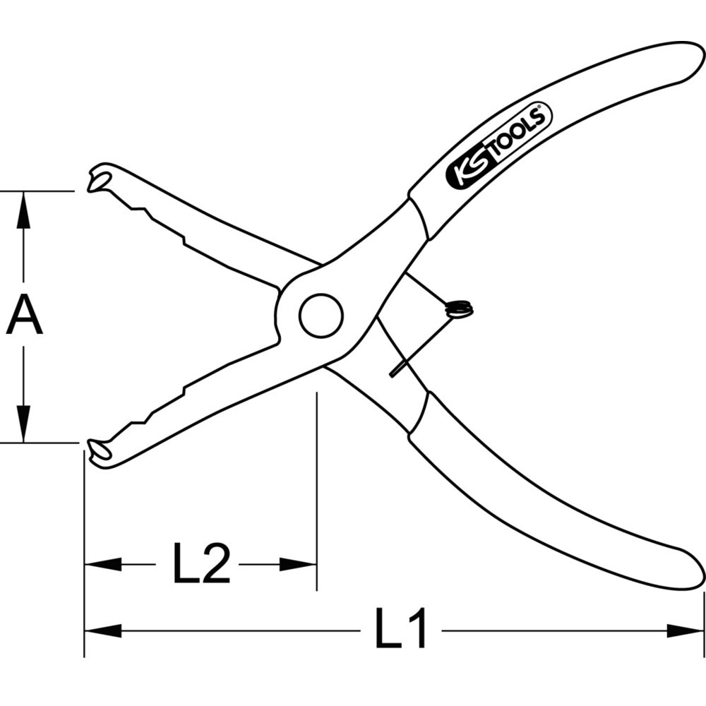 Produktabbildung Nr. 3: KS TOOLS Trim-Clip-Zange, Zangenende 80°, 200mm