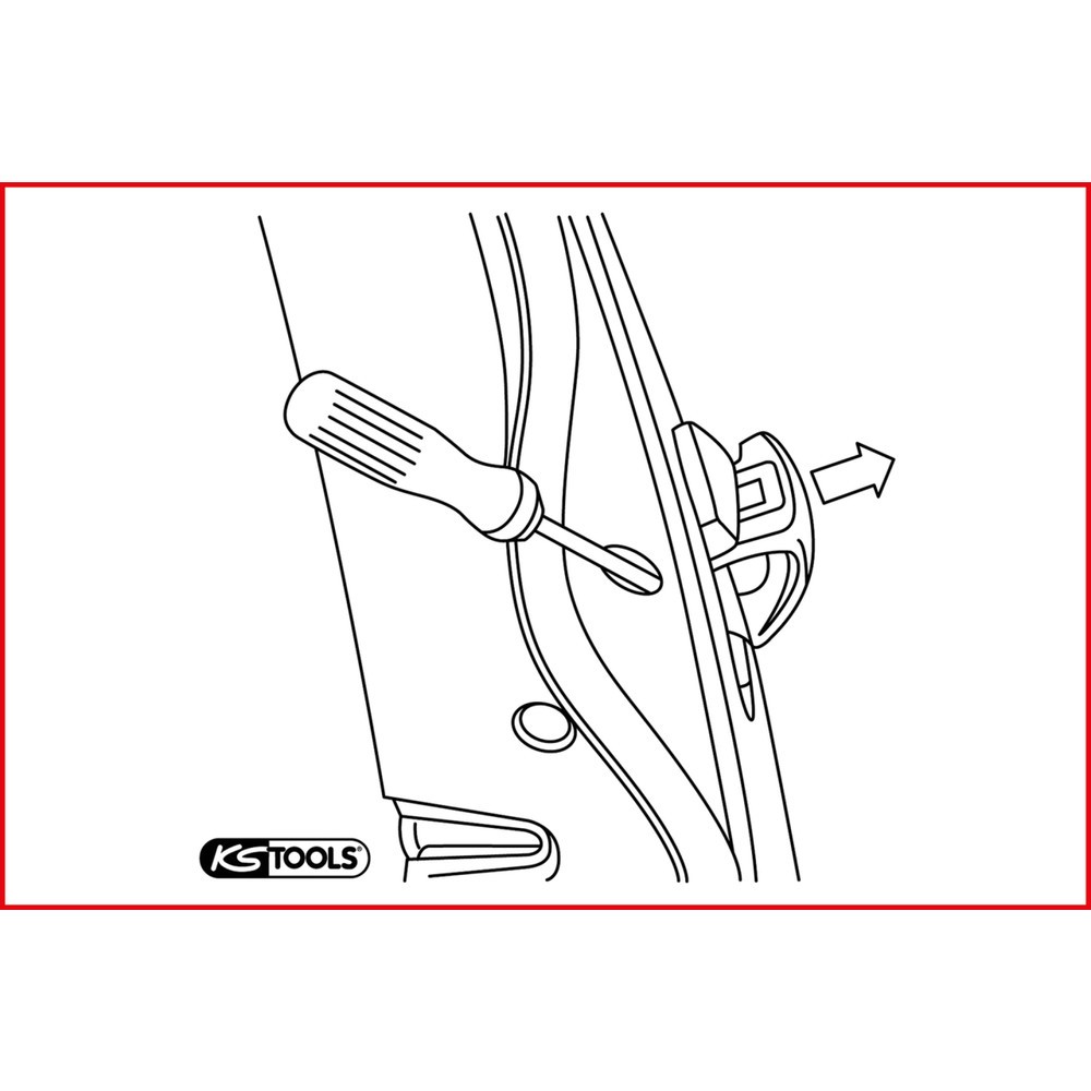 Produktabbildung Nr. 2: KS TOOLS Türgriff-Lösewerkzeug, Golf 6 + Tiguan, 260 mm