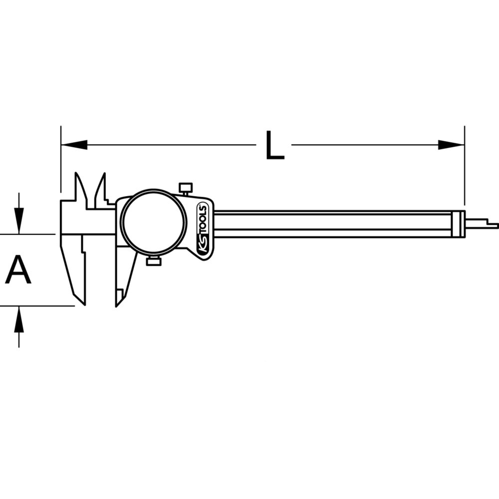 Produktabbildung Nr. 4: KS TOOLS Uhren-Messschieber, Messgenauigkeit +/-0,02