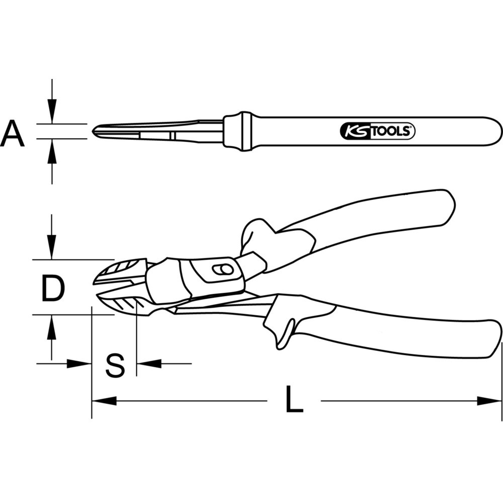 Produktabbildung Nr. 5: KS TOOLS ULTIMATEplus Kraft-Seitenschneider, 210mm